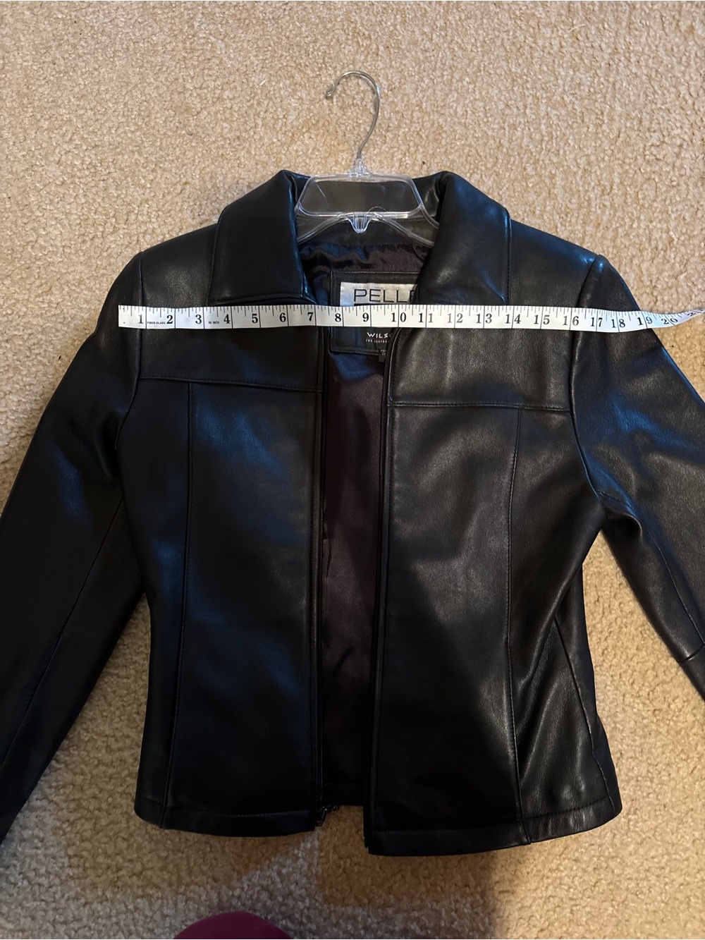 Pelle Studio Wilsons Black Leather Jacket Womens Fitted Zip Moto Blazer - Picture 13 of 13